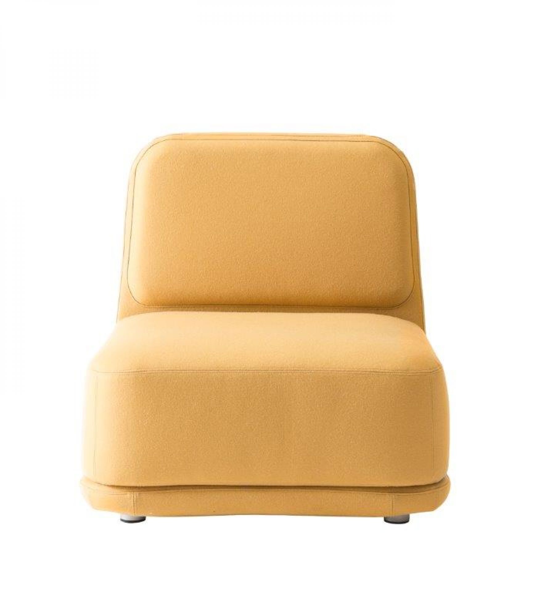 Gelber Standby Sessel Medium Softline, moderner Loungesessel für Wohnzimmer und Büro.